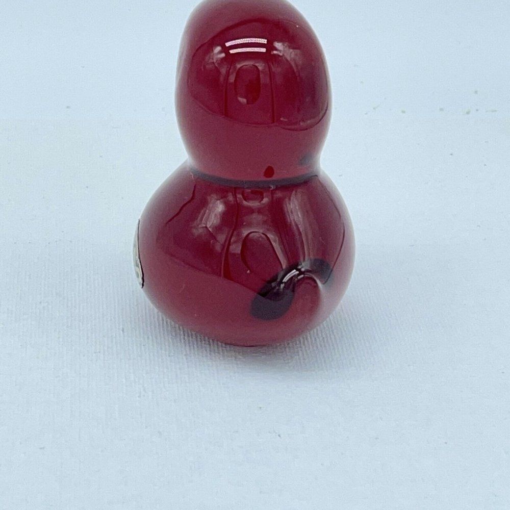 Vtg Red Duckling Art Glass Bird FM Konstglas Of Ronneby Sweden Paperweight Figur - Picture 6 of 10